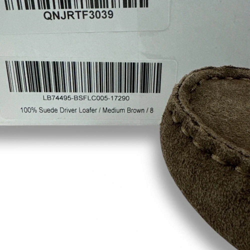 Quince Womens Suede Driver Loafers Medium Brown 8 LB74495-BSFLC005-17290 NIB